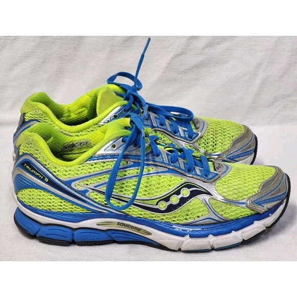 Women’s Saucony Triumph 9 Power Grid runners green blue size 8.5 - Picture 6 of 13
